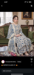 Faiza saqlian best seller 3 pc suit embroided