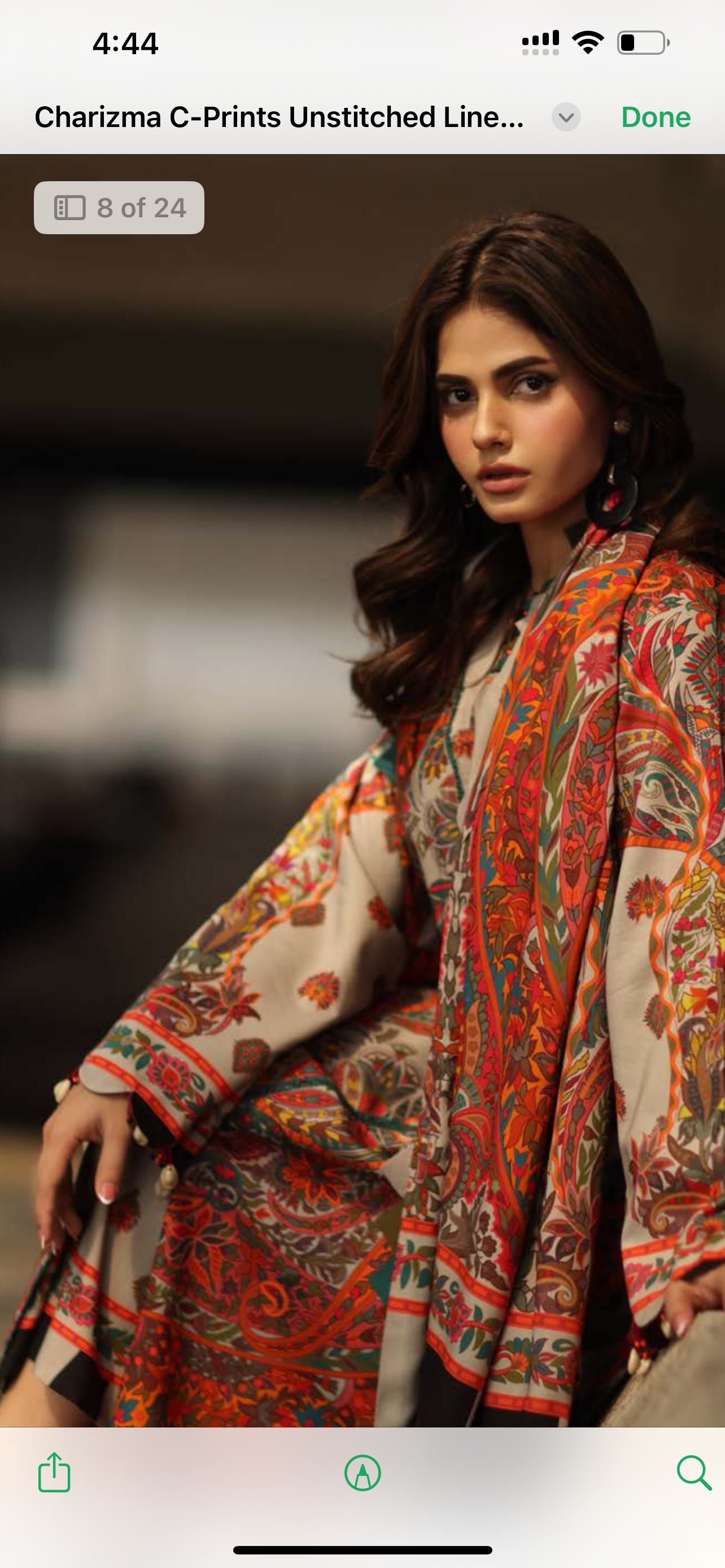 Charizma orignal 3 pc stiched suit linen fabric