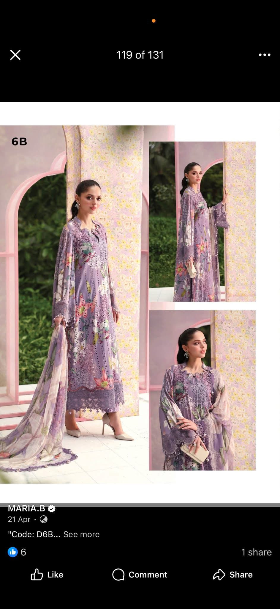 Maria b stiched master copy embroided lawn