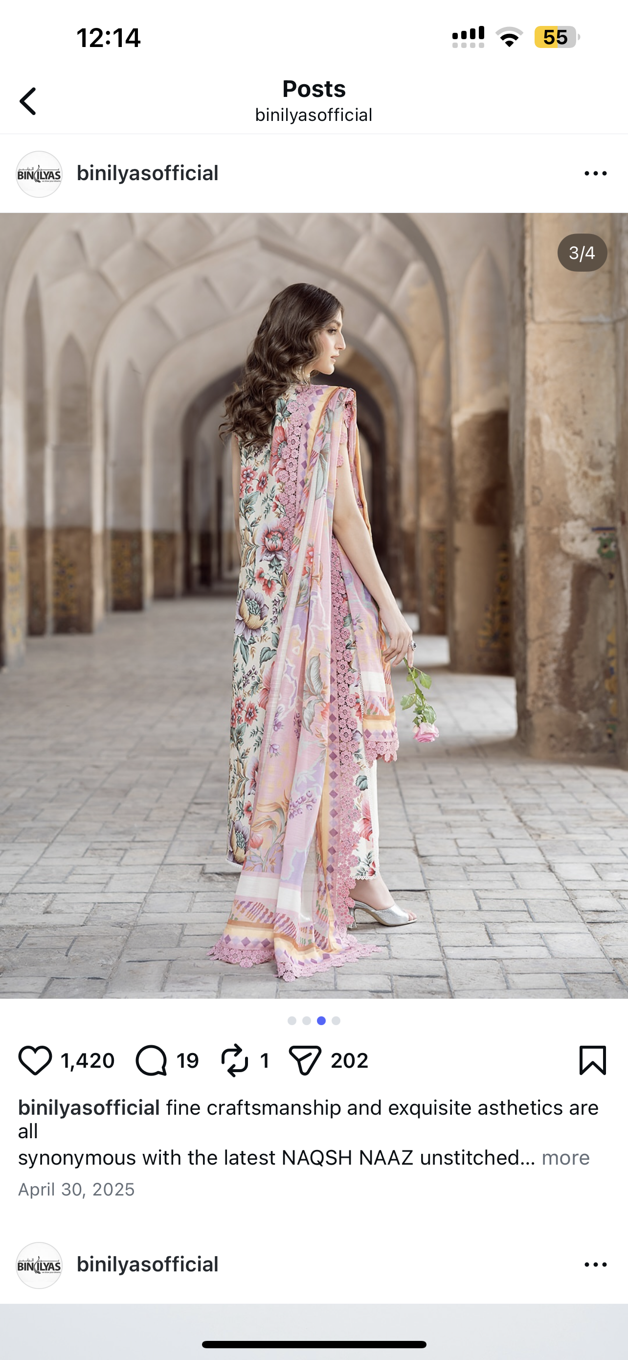 Binilyas orignal stiched lawn luxury