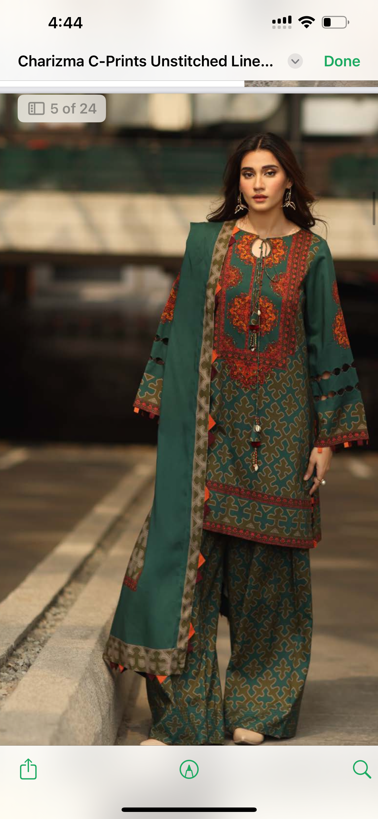 Charizma orignal 3 pc stiched linen