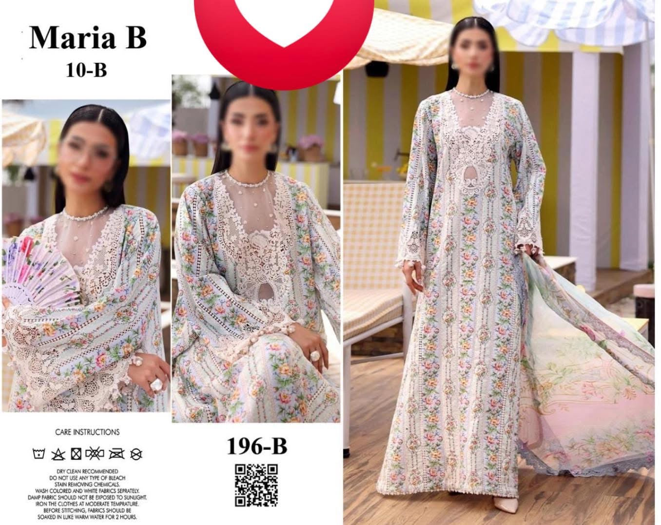 Maria b stiched lawn master copy