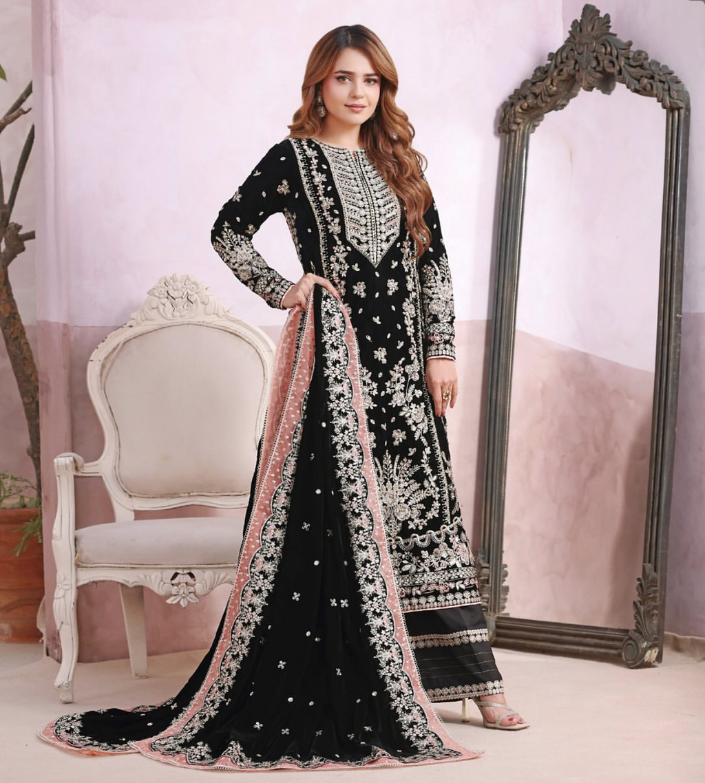 Aneelas collection stiched welvet