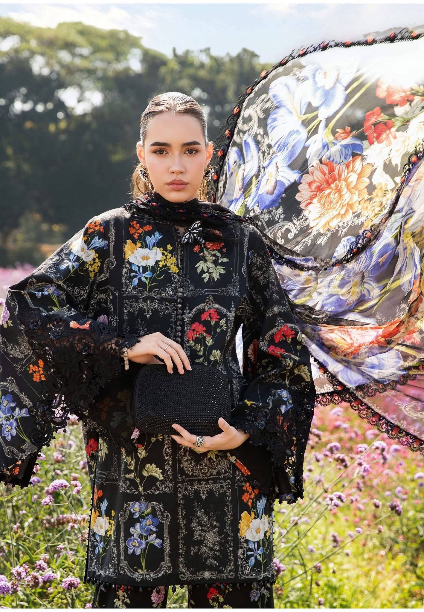 Maria b stiched lawn