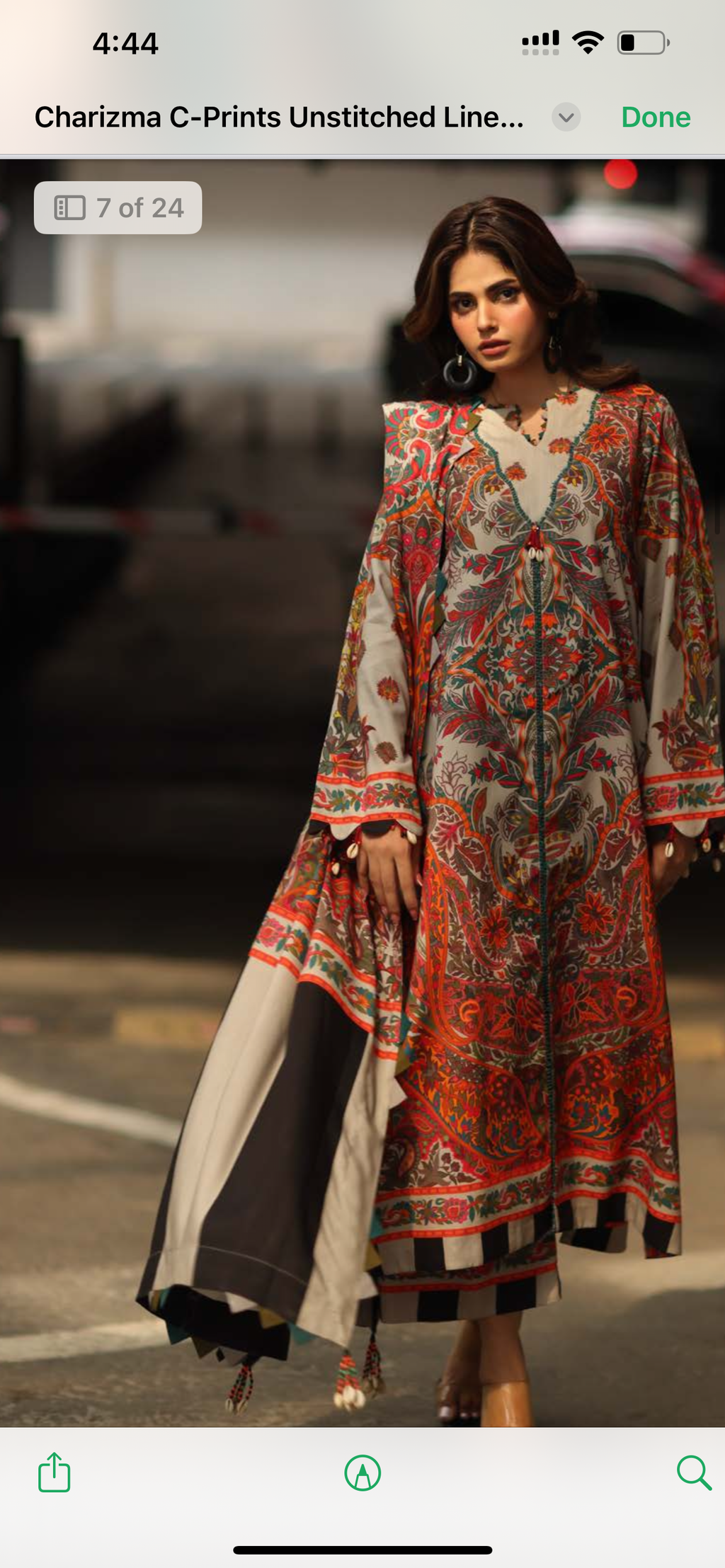 Charizma orignal 3 pc stiched suit linen fabric