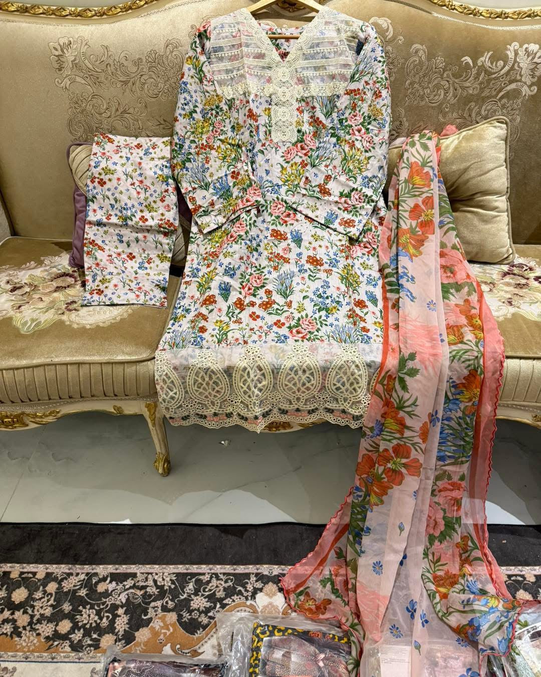 Maria b stiched lawn