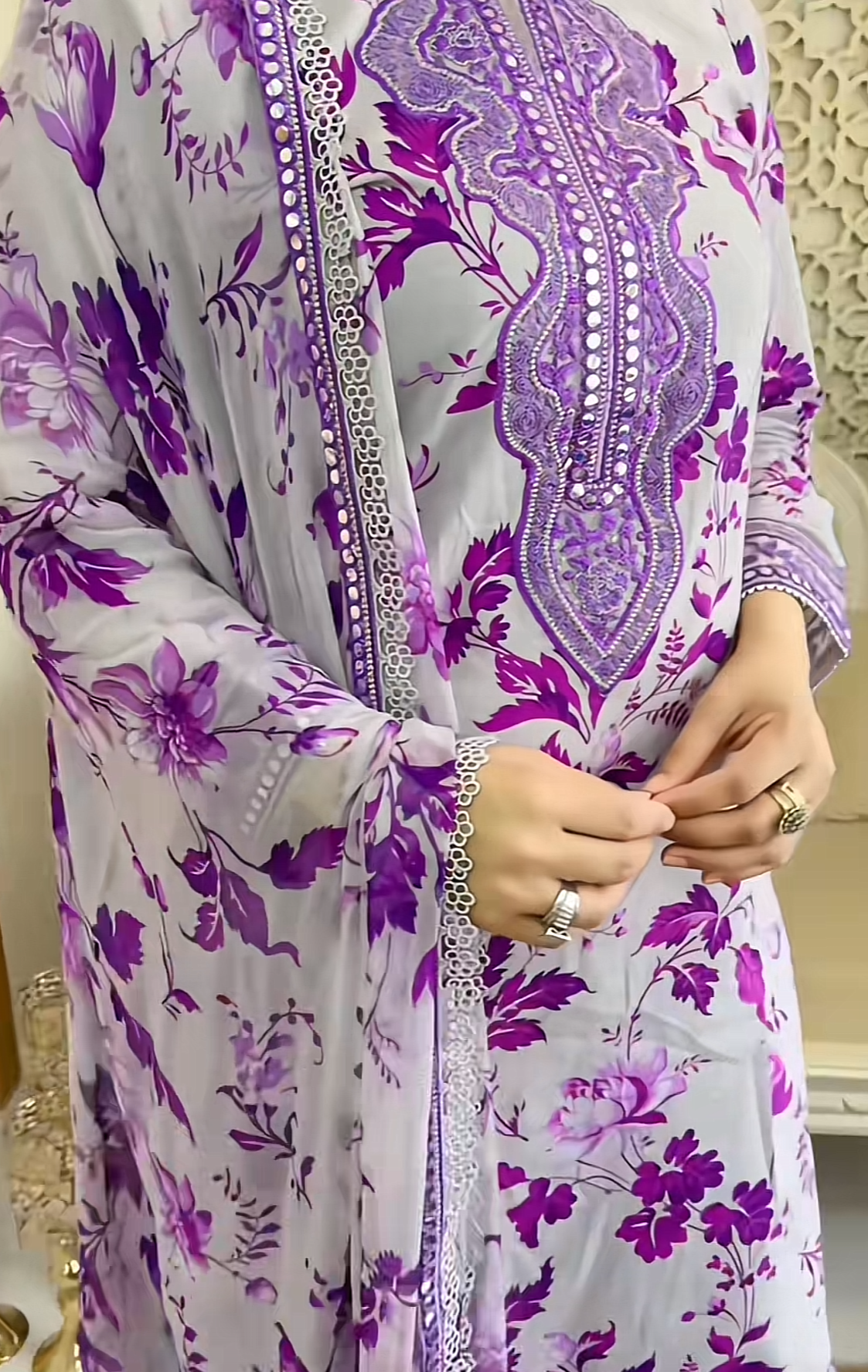 Anelas collection master replica stiched 3 pc lawn