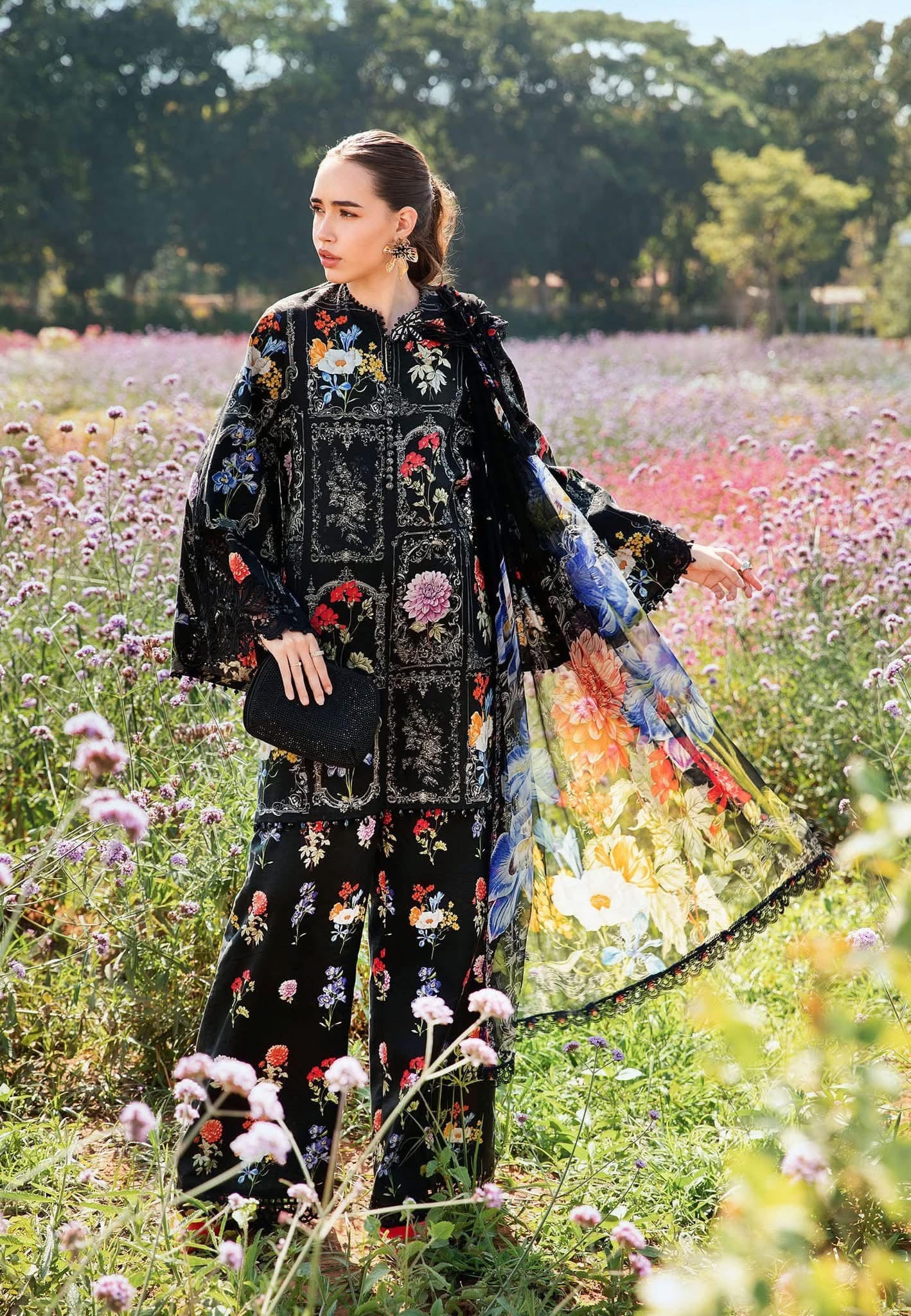 Maria b lawn stiched 3 pc