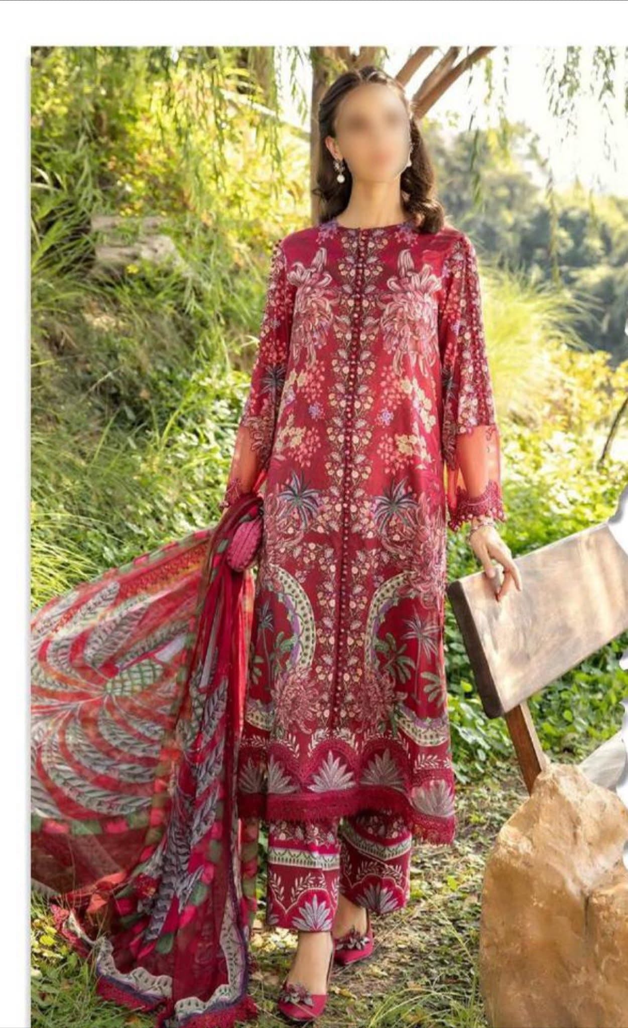 Maria b lawn stiched