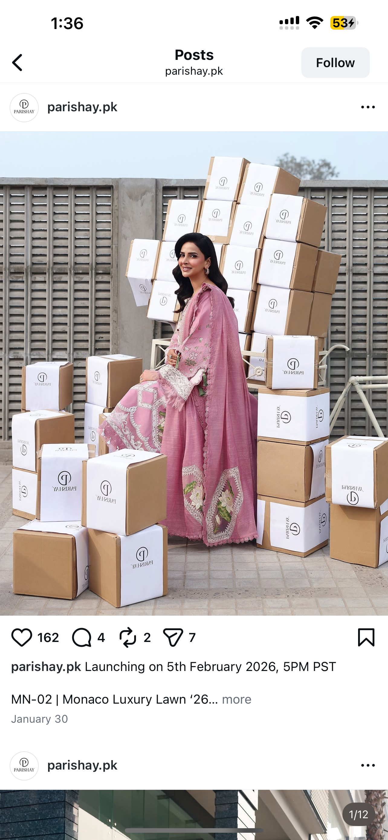 Parishay brand orignal stiched luxury lawn